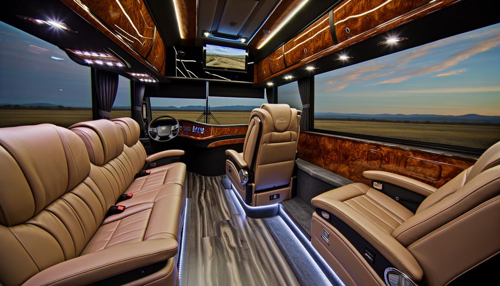 luxury motorcoach features highlighted