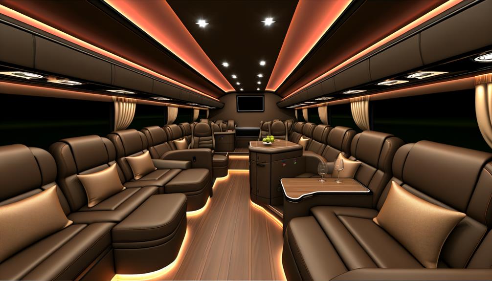 luxury prevost bus features